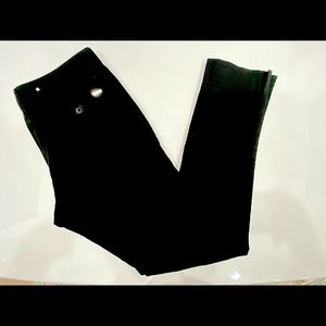 Black dress zipper pants made in italy